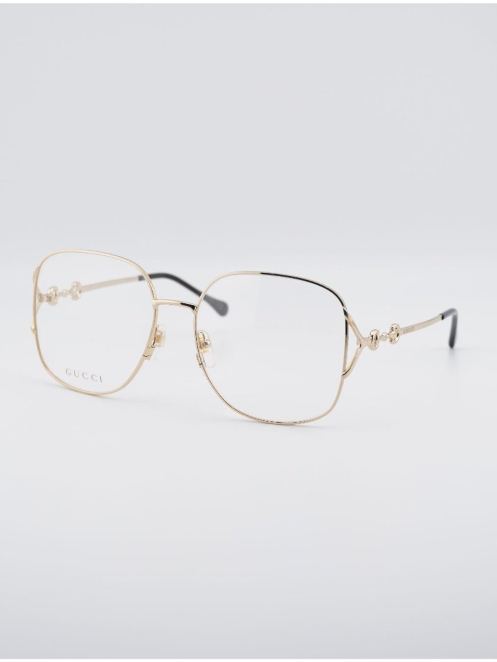 Gucci GG1019O 001 Eyeglasses Gold 58mm Square Frame